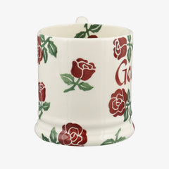 Personalised English Rose 1/2 Pint Mug