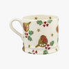 Personalised Christmas Robin Small Mug
