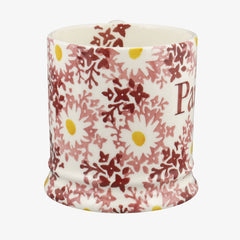 Personalised Pink Daisy Fields 1 Pint Mug