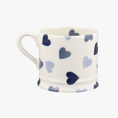 Personalised Blue Hearts Small Mug