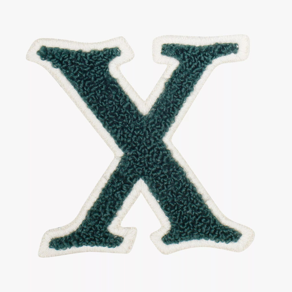 Iron On Embroidered Letter Patch-X