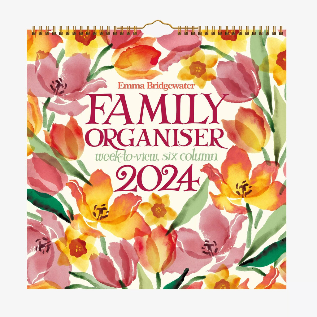 Golden Tulips Family Organiser Wall Calendar