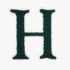 Iron On Embroidered Letter Patch-H