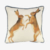 Boxing Hares Linen & Velvet 50X50Cm Cushion