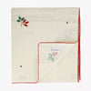 Folk Rosehip Embroidered Linen Blend 160x 250cm Tablecloth