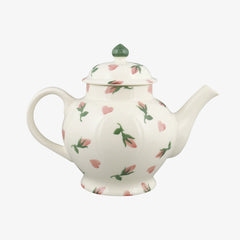 Personalised Little Rose Bud 4 Mug Teapot