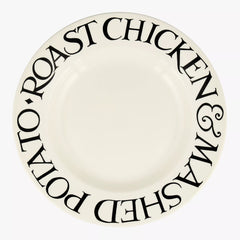 Seconds Black Toast Roast Chicken 10 1/2 Inch Plate