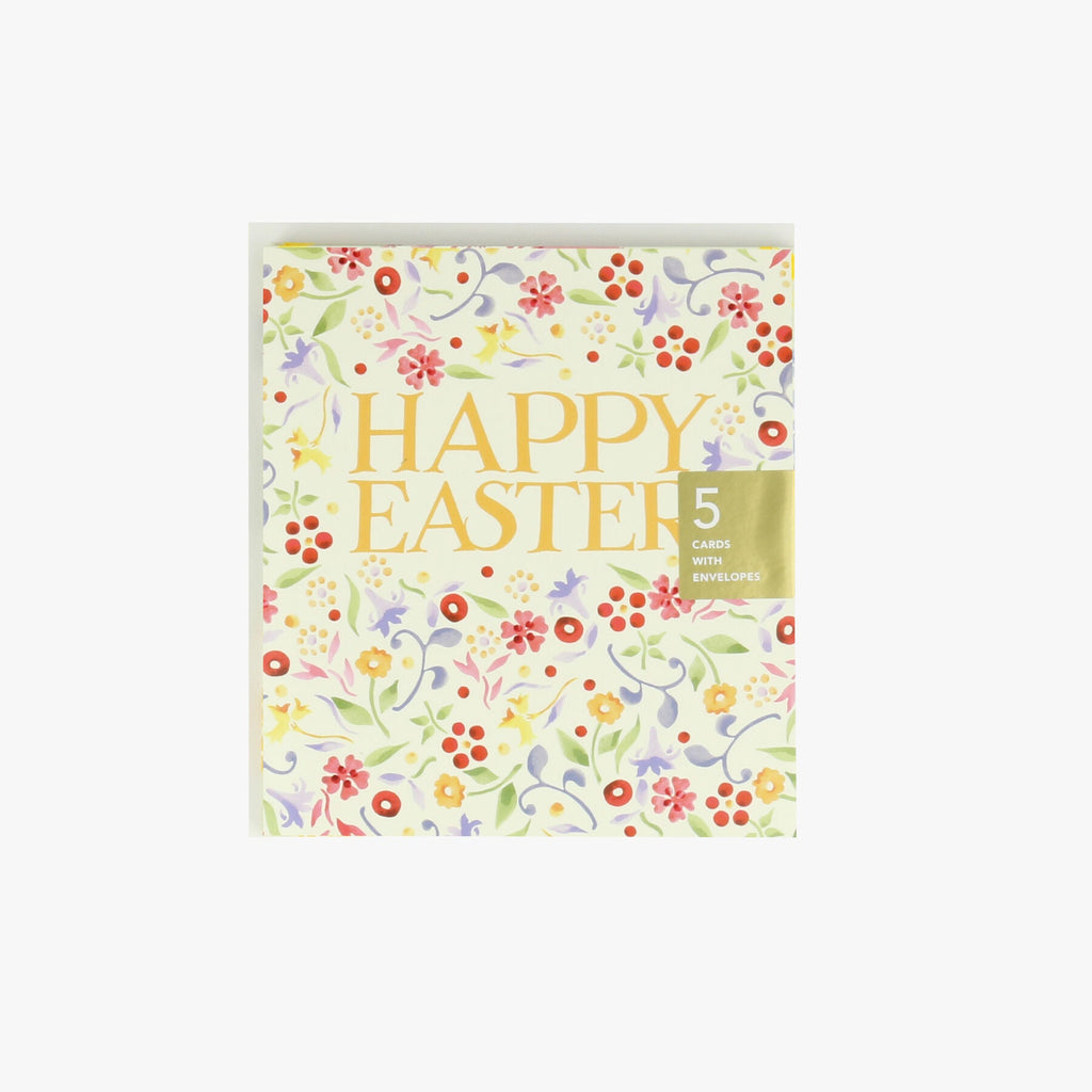 Happy Easter Spring Floral Pack Of 5 Easter Cards