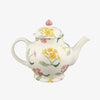 Personalised Pink Primrose 4 Mug Teapot