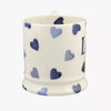 Personalised Blue Hearts 1/2 Pint Mug