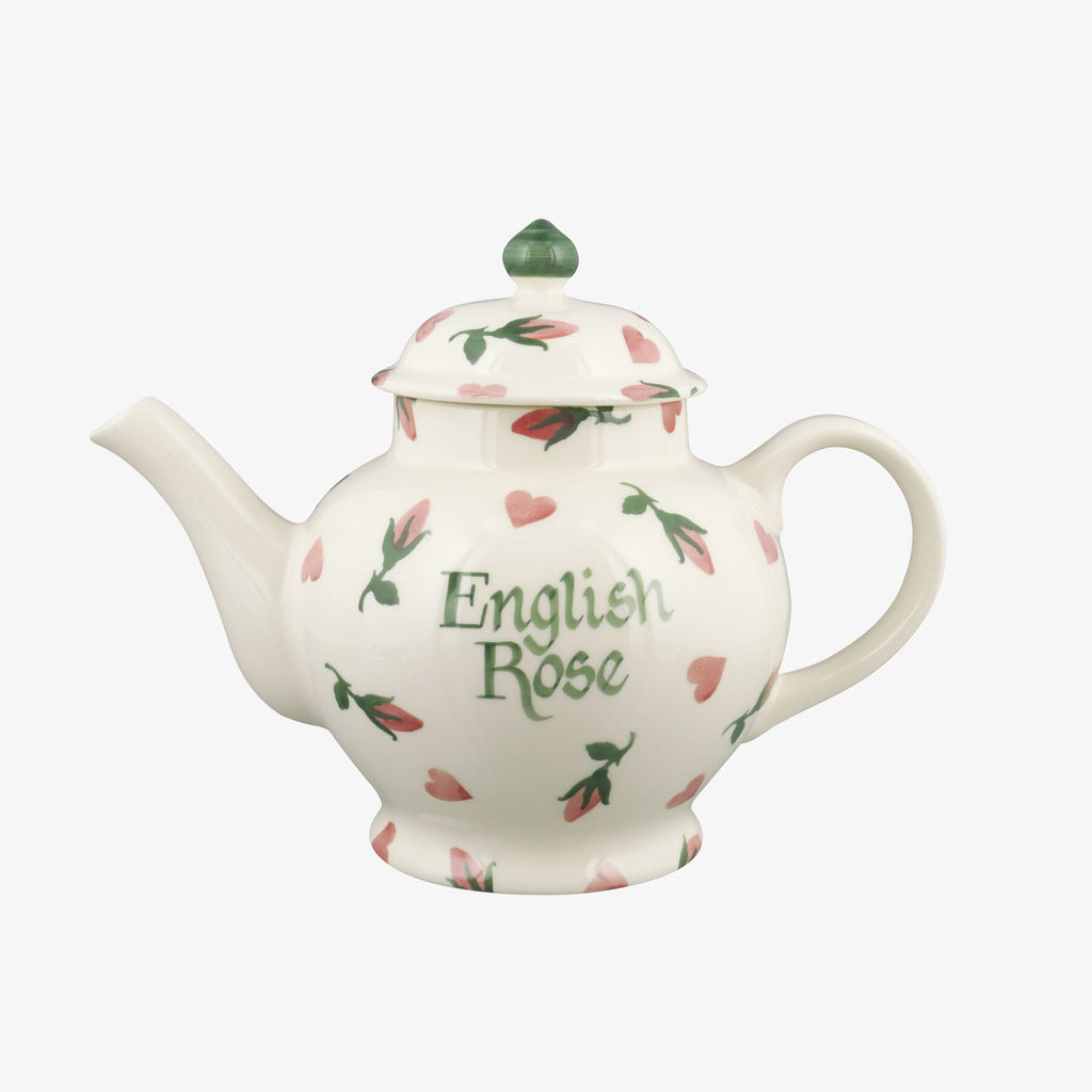 Personalised Little Rose Bud 4 Mug Teapot