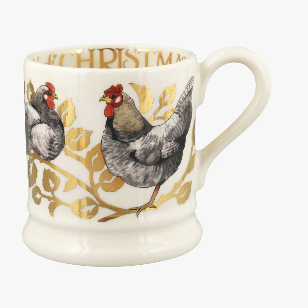 12 Days Of Christmas Three French Hens 1/2 Pint Mug