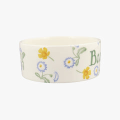 Personalised Buttercup & Daisies Small Pet Bowl