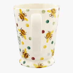 Personalised Bumblebee & Small Polka Dot Cocoa Mug
