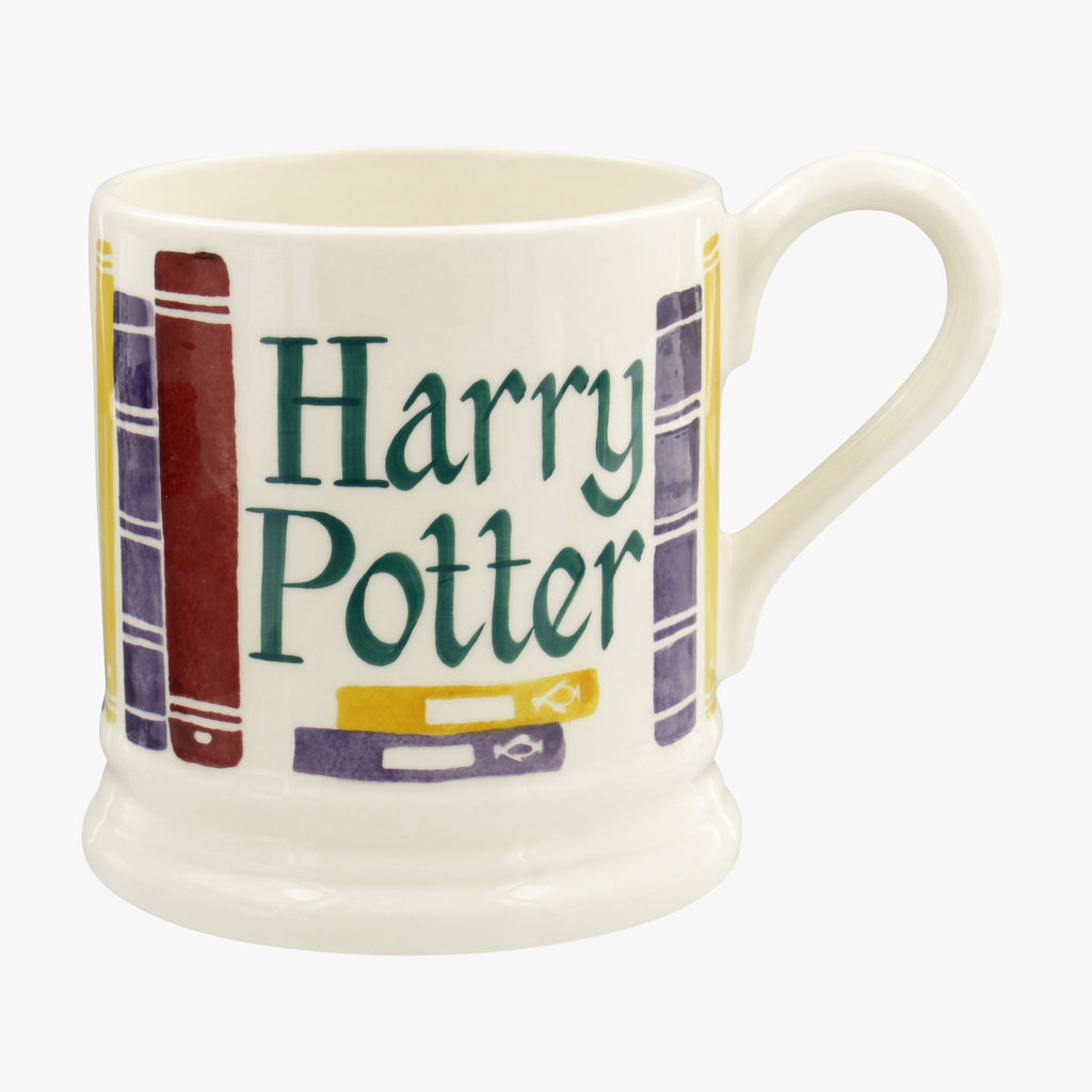 The ultimate gift for book lovers. Emma Bridgewater ceramic 1/2 Pint Mug made from earthenware featuring a personalised name for bookworms everywhere.