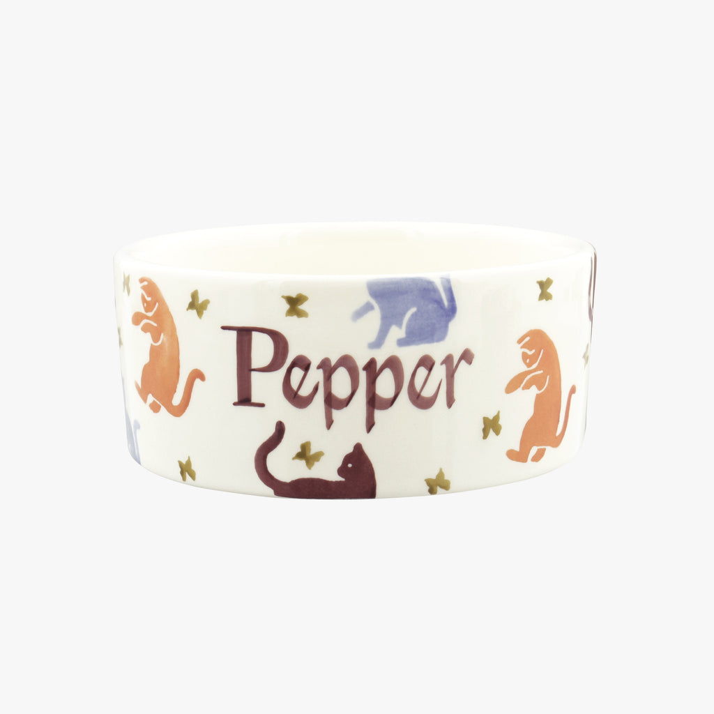 Personalised Cats Small Pet Bowl