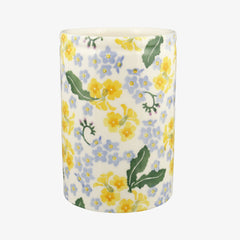 Personalised Forget Me Not & Primrose Medium Vase