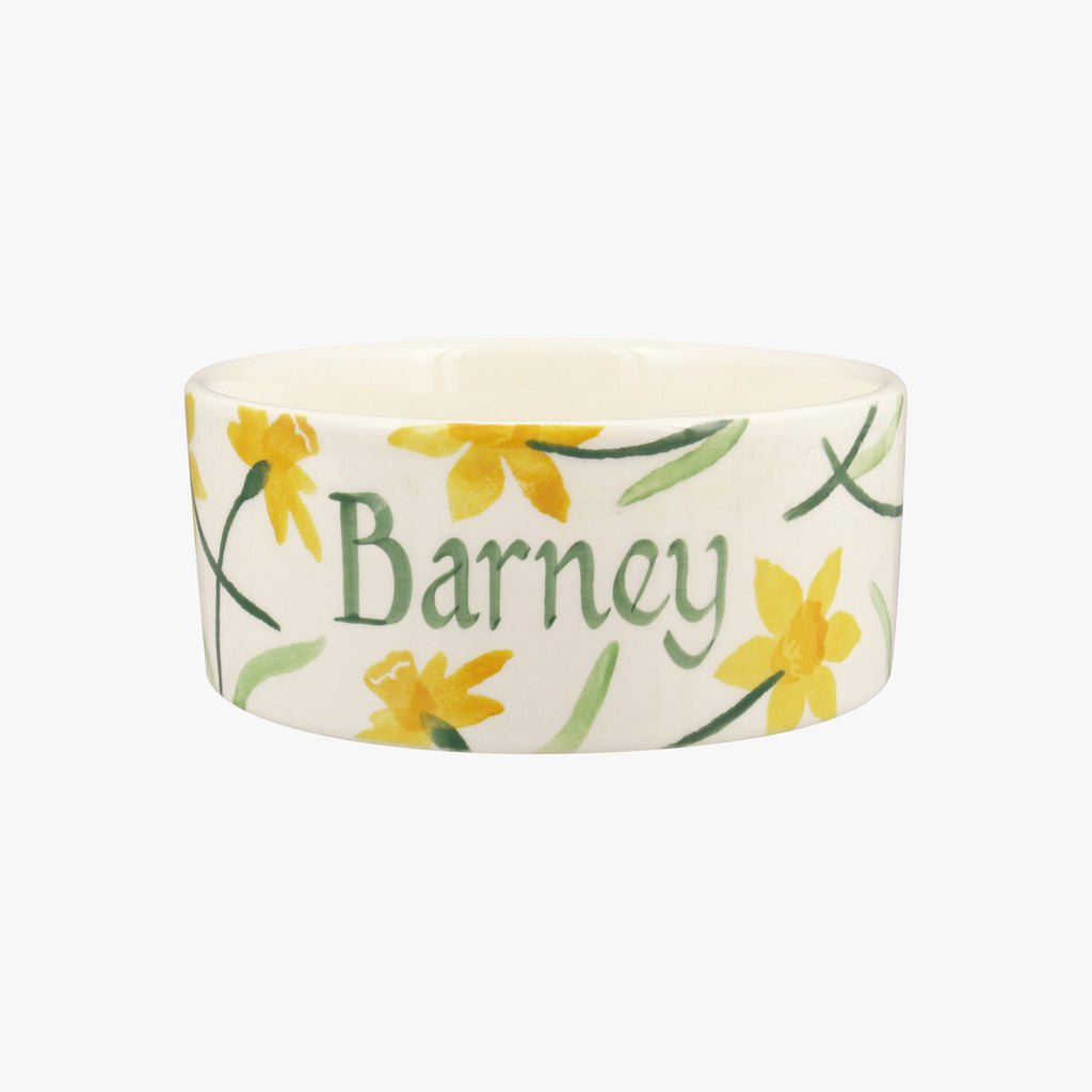 Personalised Little Daffodils Small Pet Bowl