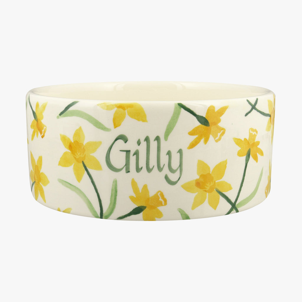 Personalised Little Daffodils Large Pet Bowl