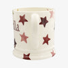 Personalised Pink & Gold Stars 1 Pint Mug