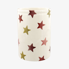 Personalised Pink & Gold Stars Medium Vase