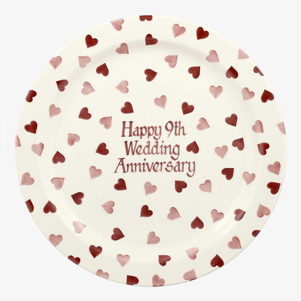 Personalised Pink Hearts Serving Plate