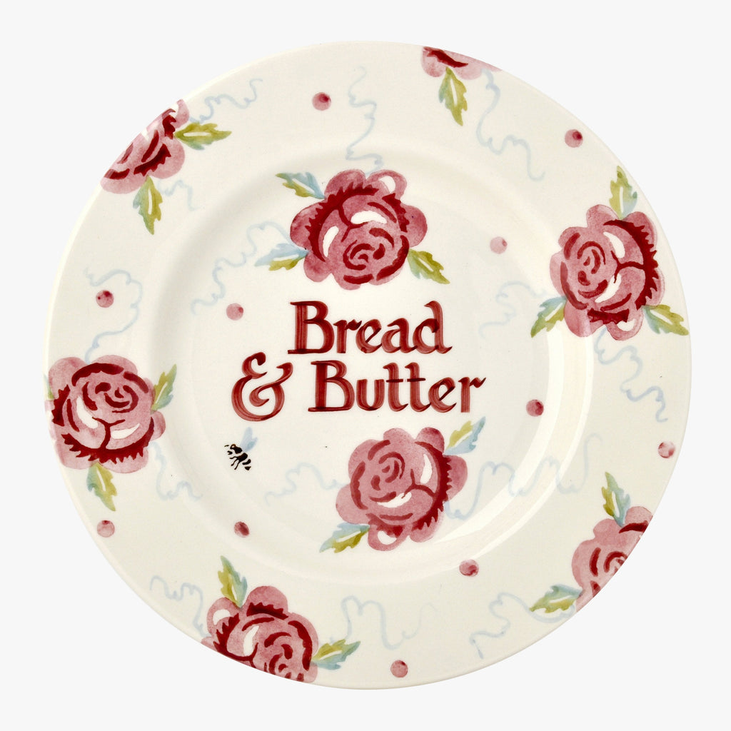 Personalised Rose and Bee 8 1/2" Plate