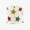 Personalised Red, Green & Gold Star Small Mug