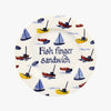 Personalised Shoreline Scattered Boats 8 1/2 Inch Plate