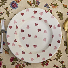 Seconds Pink Hearts 10 1/2 Inch Plate
